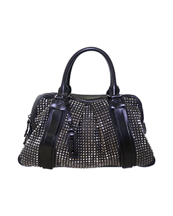 Knight Bag, Leather/Studs, Black, L, DB, R, 2*